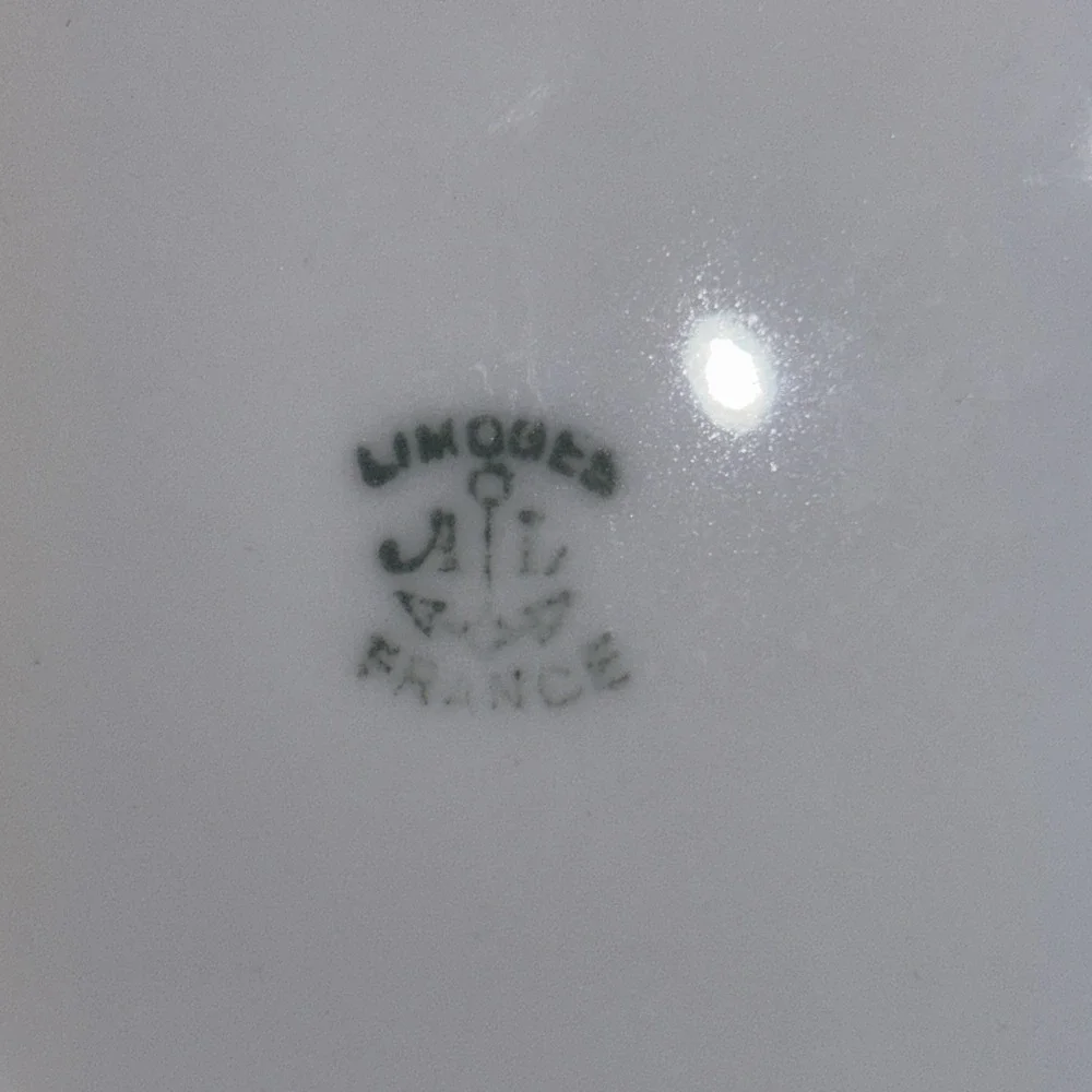 Limoges A. Lanternier France Pink Flowers Hand Painted 9.25